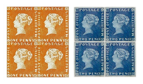 the first two mauritius stamps2 Najdroższe znaczki pocztowe na świecie